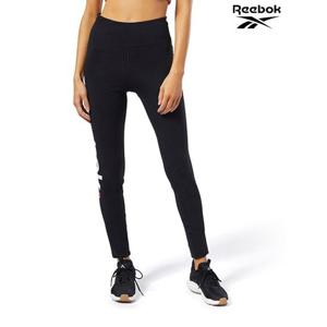 [리복]Reebok 여성 블랙 트레이닝 리니어 로고 레깅스 Ctn REPA1F322BK