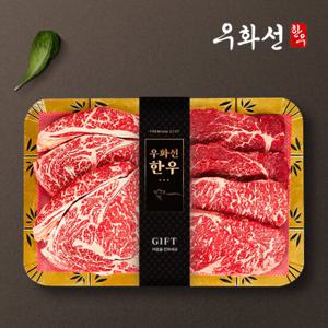 한우 1등급 구이 등채반 선물세트 5호(등심500g+채끝300g+갈비살200g/총1kg)