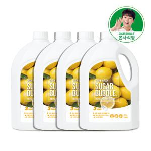 슈가버블 베이킹소다 대용량 주방세제 레몬 2.5L x 4개