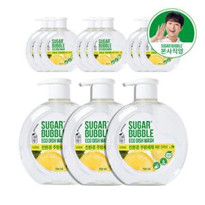 슈가버블 친 환경 주방세제 레몬크러쉬 용기 750ml x 12개