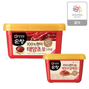 청정원 순창 (현미)찰고추장2kg+(현미)덜매운고추장500g