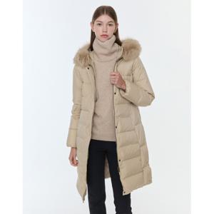 닥스 골프 여성 23FW 스테디셀러폭스퍼 롱 구스다운 (BEIGE) WNJU3D707I2