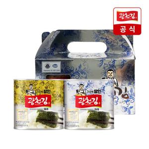 [광천김] 캔김 2P 선물세트 (재래+파래)