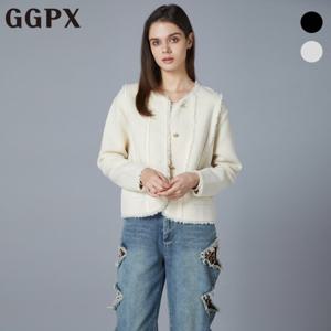 GGPX  프린지 라인 골드버튼 라운드 자켓 (GOCJK005F)