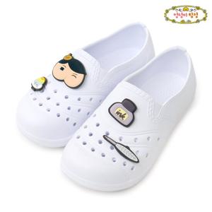 엉덩이탐정 실내화(화이트)/유아동 어린이집 유치원 초등 학생 학교