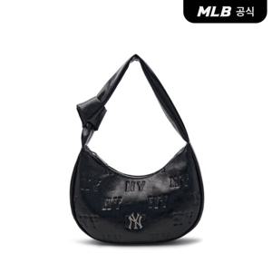 [MLB공식] 클래식 모노그램 크랙 엠보 호보백 NY (Black)