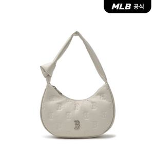 [MLB공식] 클래식 모노그램 크랙 엠보 호보백 BOS (White)