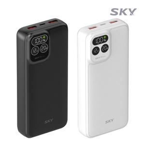 SKY 스카이 필 22.5W 고속 충전 LCD잔량표시 20000mAh 대용량 보조배터리 PD30 USB C타입 갤럭시 아이폰 기내반입