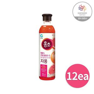 갤러리아_청정원 홍초 자몽 900ml x 12 마시는 자연 발효초