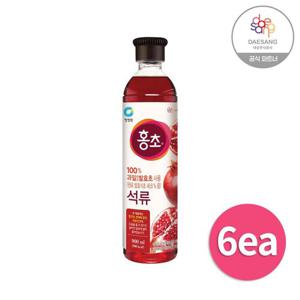 갤러리아_청정원 홍초 석류 900ml x 6 마시는 자연 발효초