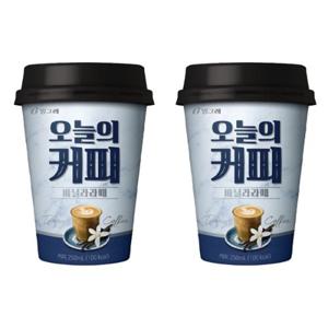 빙그레 오늘의커피 바닐라라떼 250ml x 10개 컵커피 커피음료