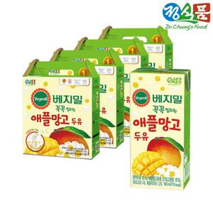 [정식품]베지밀 과일이 꼭꼭 씹히는 애플망고 두유 190ml × 64팩