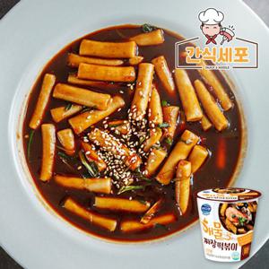 [간식세포] 간편3분 해물짜장 떡볶이(116gx5개)