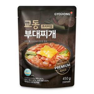 [교동식품] 프리미엄 간편식 부대찌개 450g x 6팩 (실온)