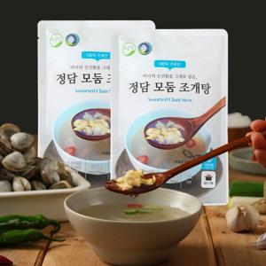 국내산 모둠 조개탕 동죽 명주조개 바지락탕 500g x 5팩