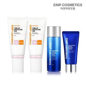 [홈앤 단독 ] CNP 톤업프로텍션 선 더블 패키지 (CNP 히알루로닉 더마텐션 크림 31ml + 토너 50ml 증정)