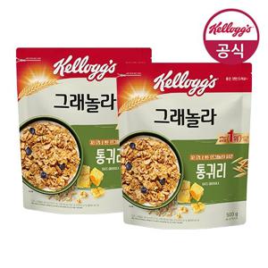 켈로그 시리얼 통귀리 그래놀라 500g x 2개