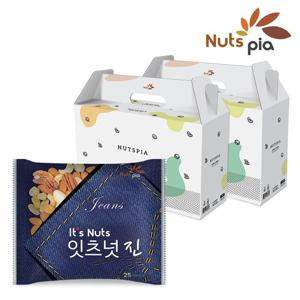 [넛츠피아] 잇츠넛 진 25g X 100봉 선물세트 (50봉x2세트) 프리미엄 하루견과 설 명절 설날