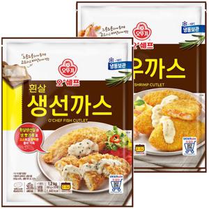 [오뚜기] 오쉐프 생선까스 (1.2kg)+통살 새우까스 (1.2kg)