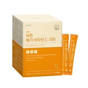 [바른] 활력하루 메가 비타민C 500 1박스(100포) / 스테비아 활성산소