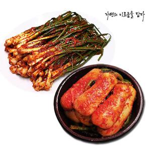 [자이담] 빛고을 전라도 총각김치 3kg + 파김치 2kg (총5kg)