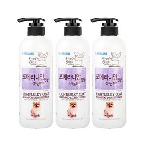 뉴포비스 포메라니안 전용 강아지 샴푸앤린스 550ml × 3개세트