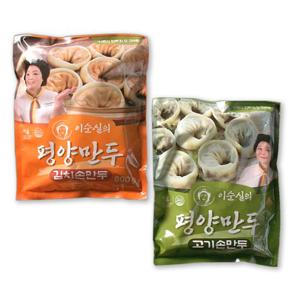 이순실 평양만두 이북식 고기만두 800g+김치만두 800g (총 2팩)