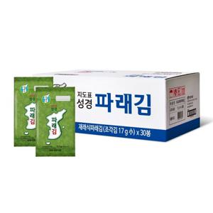 [지도표 성경김/본사운영] 파래식탁김 조각김 대용량 17g 30봉