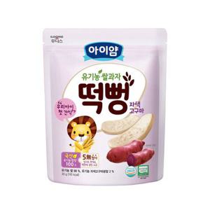 일동후디스 아이얌 유기농 쌀과자 자색고구마 떡뻥 30G