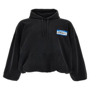 VETEMENTS My Name Sticker hoodie UA66HD650BBLACK