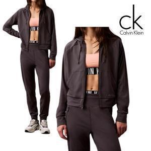 캘빈클라인 자켓 여성 소프트 스포츠 탑 후드집업 차콜