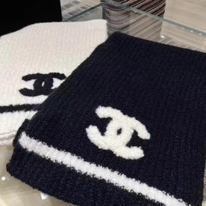 샤넬 CC 로고 머플러 뽀글이 겨울 목도리 블랙 여성 남성 남여공용