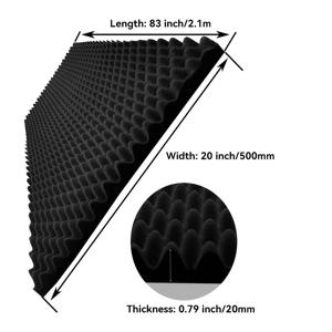 TEMU 자동차, 홈 시어터 및 녹음 스토어를 위한 고밀도 자체 접착형 음향 포메널 - 유니버설 피트 사운드프루프 에그 크레이트 포메널 - 벽 및 천장 소음 감소를 위한 웨이브 디자인 스폰지 고무 - 20