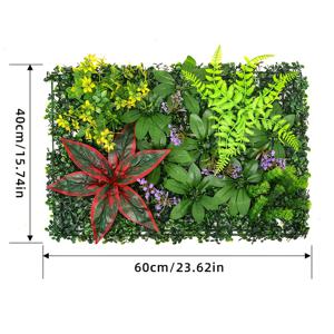 TEMU 1pc 그린 플랜트 월 시뮬레이션 플랜트 월 40X60Cm 배경 장식 입체 바이오닉 플랜트 월 실외 잔디 울타리 고급 자외선 차단 실내, 결혼식, 파티, 실외 정원, 뒷마당 울타리 가정 장식에 적합