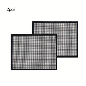TEMU 2개 세트 테플론 논스틱 바비큐 그릴 매트 - 내열성, 야외 요리 및 피자용 식품 안전