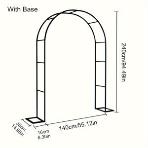 TEMU 1pc 세련된 블랙 정원 아치 - 포도와 장미를 위한 다기능 금속 구조 - 이상적인 야외 장식
