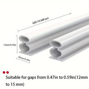 TEMU 문용 자체 접착 고무 방수 스트립 - 크기 맞춤 쉬운 절단, 큰 틈을 단열, 검정, 흰색, 갈색, 도어 씰 스트립, 테일러 가위 사용 가능