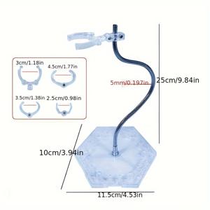 TEMU 조절 가능한 액션 피규어 디스플레이 스탠드, 금속 지지 팔 포함 - HG, RG, SD, SHF 1/144 모델 호환, DIY 조립 필요, ABS 소재