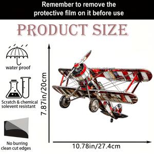 TEMU 양날비행기 선캐처 - 창문 걸이용 아크릴 항공기 선캐처, 벽 장식, 생일 선물 아이디어, 항공 매니아를 위한 빈티지 이중 날개 장식, 실내 및 실외 장식용 다용도 장식품