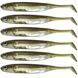 TEMU 5/6pcs 소프트 패들 테일 Swimbaits, 배스 송어 파이크 Walleye Crappie, 현실적인 소프트 루어 용 미노우 미끼