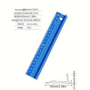 TEMU 알루미늄 합금 안티 슬립 레이저 교정 눈금자 절단 그리기 도구 학교 사무용품 목공 스트레이트 스케일 눈금자