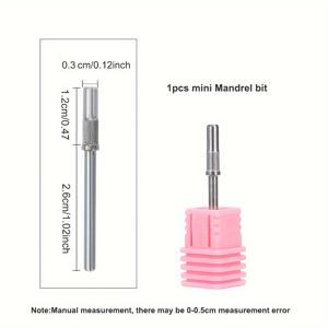 TEMU 50개 네일 아트 샌딩 밴드 - 3mm, 80/120/180/240 그릿 - 매니큐어 & 페디큐어에 이상적, 미니 네일 드릴 비트 포함, 무취 - 가정 또는 살롱 사용에 완벽, 네일 기술 용품