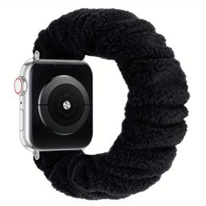 TEMU 부드러운 곰털 스마트워치 밴드, 부드러운 플러시 따뜻한 손목 밴드, Apple iWatch Series i1/2/3/4/5/6/7/8/9 & SE/Ultra 모델(38mm-49mm)과 호환 - 텍스타일 소재