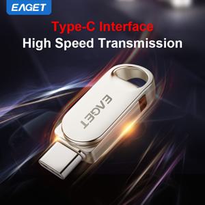 TEMU 1pc EAGET 고속 USB 2.0 플래시 드라이브, 듀얼 USB Type-C 및 USB-A 커넥터, 다중 크기(8GB/16GB/32GB/64GB), iPhone, 스마트폰, 태블릿, 컴퓨터, 자동차용 플러그 앤 플레이 메모리 스틱