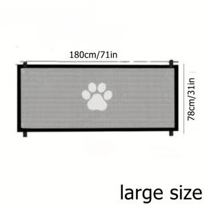 TEMU 설치가 쉬운 고양이 & 개용 리트랙터블 펫 도어 - 매트 마감, 드릴 없는 안전 게이트