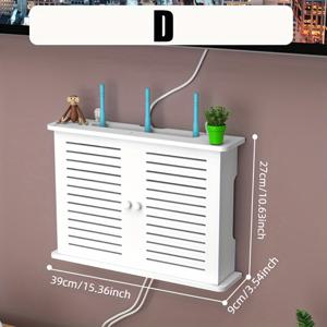 TEMU 다기능 라우터 수납함, 라우터 휴대폰 선반, 벽걸이 펀치 없는 TV 에어컨 리모컨 수납함|와이파이증폭기
