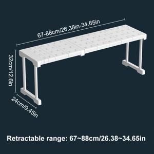 TEMU 조절 가능한 텐션 선반 - 확장 가능, 접이식 벽걸이 수납 선반 & 캐비닛 선반, 플라스틱/탄소강, 옷장 및 옷장 정리용 텔레스코픽 디자인, 상점, RV 주방 및 가정용으로 이상적
