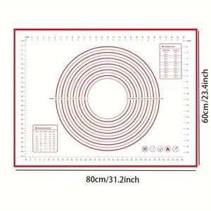 TEMU 1pc, 실리콘 페이스트리 매트, 붙지 않는 베이킹 매트, 카운터 매트, 페이스트리 보드 롤링 반죽 매트, 빵, 사탕, 쿠키 만들기, 베이킹 도구, 주방 가제트, 주방 악세사리