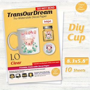 TEMU DIY 컵을 위한 TransOurDreama 잉크젯 1.0 10매 A5