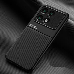 TEMU POCO X6 Pro 5G를 위한 핸드폰 케이스, 가죽 자석 매트 텍스처 실리콘 핸드폰 커버 (POCO X6 Pro 5G/X6)